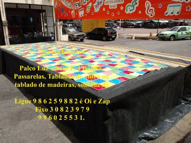 Palco +Palco +coberta +luz +Som de banda +Luz  +passarela +tablado de vidro ou madeira - Foto 4