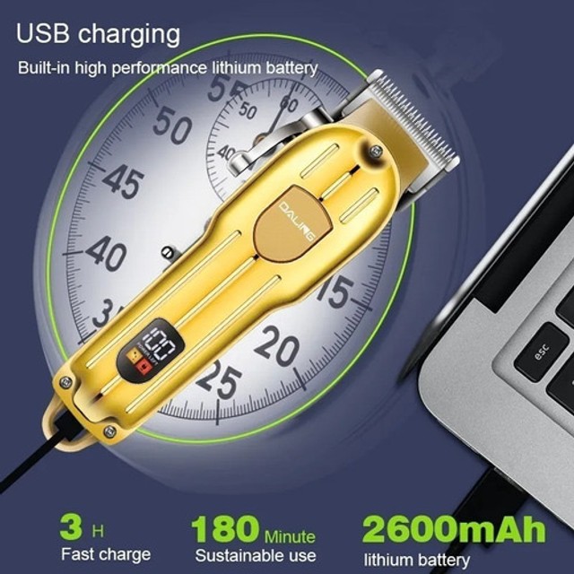 Máquina De Cortar Cabelo Profissional Sem Fio DALING DL-1538 - Foto 5