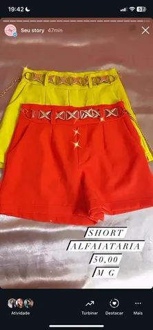 Shorts alfaiataria 