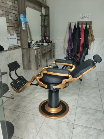Cadeira barbeiro ferrante, relíquia super confortável