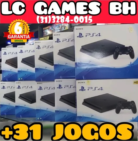 Console PS4 Slim 500GB Hits Bundle 4 Jogos - JF GAMES