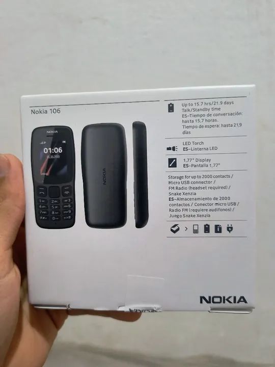 (Entrega grátis sem taxa) Nokia 106 - Novo - Foto 2