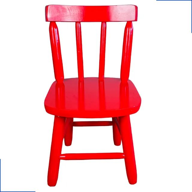 Cadeira Cadeirinha Infantil Colorida de Madeira Eucalipto Resistente DISA