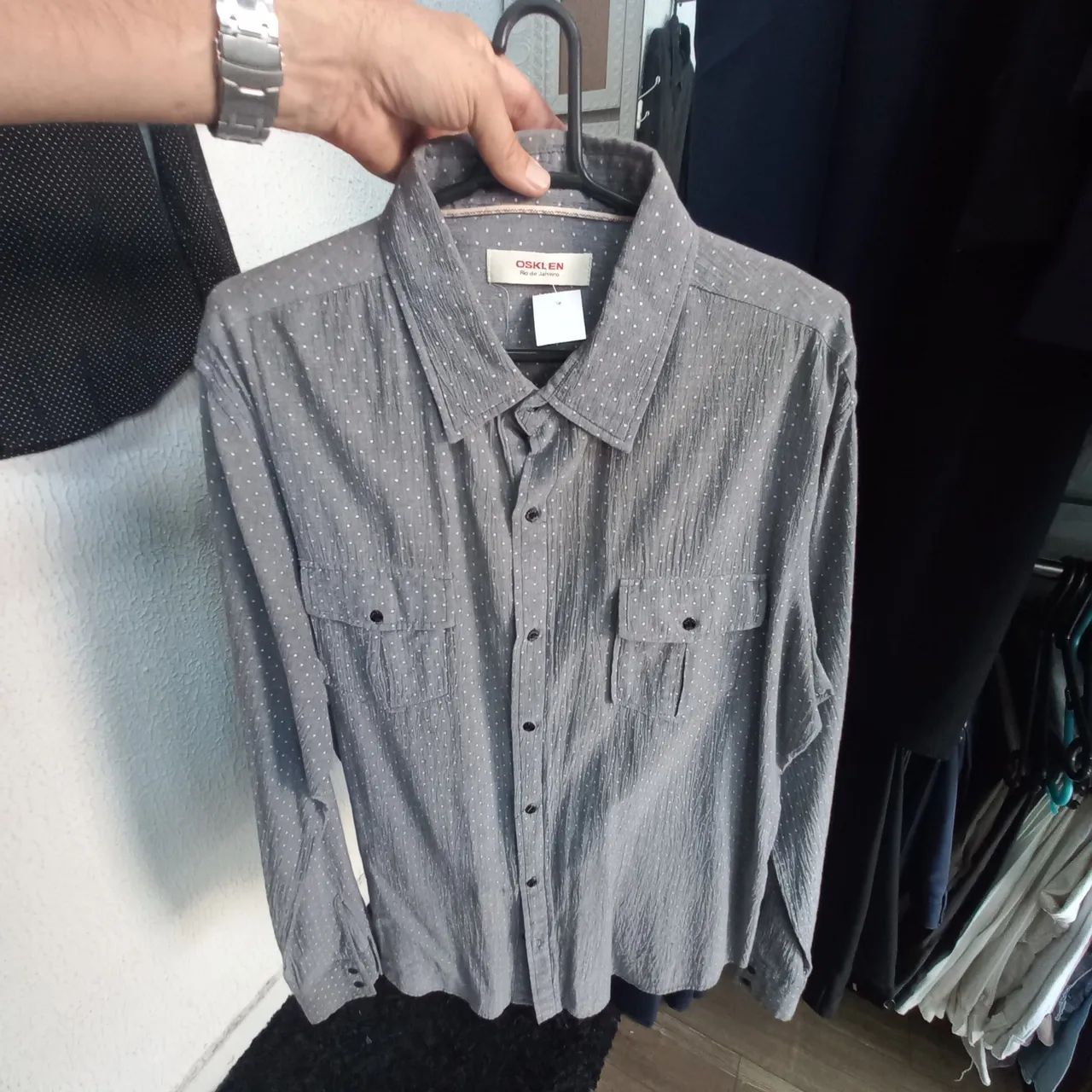 Camisa Osklen M.Longa Cinza