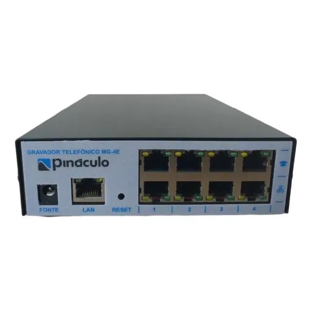 Gravador Telefônico Tronco Ou Ramal Mg4e 4 Canais Pinaculo