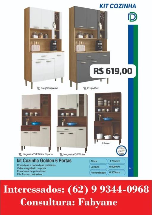 Armario de cozinha Golden 6pts