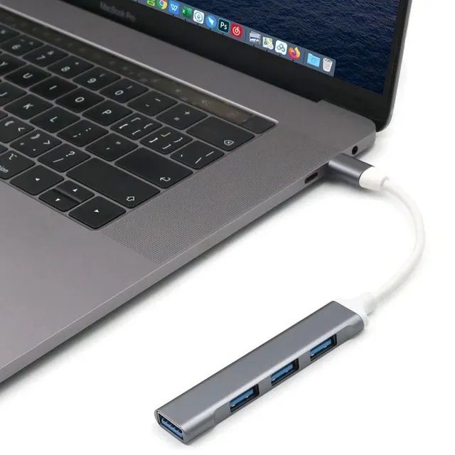Hub USB tipo C 4 Portas 3.0 e 2.0 USB OTG - Foto 2