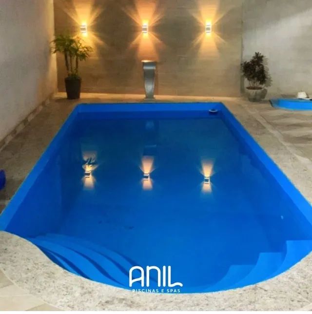 VI-piscina de fibra com escada 