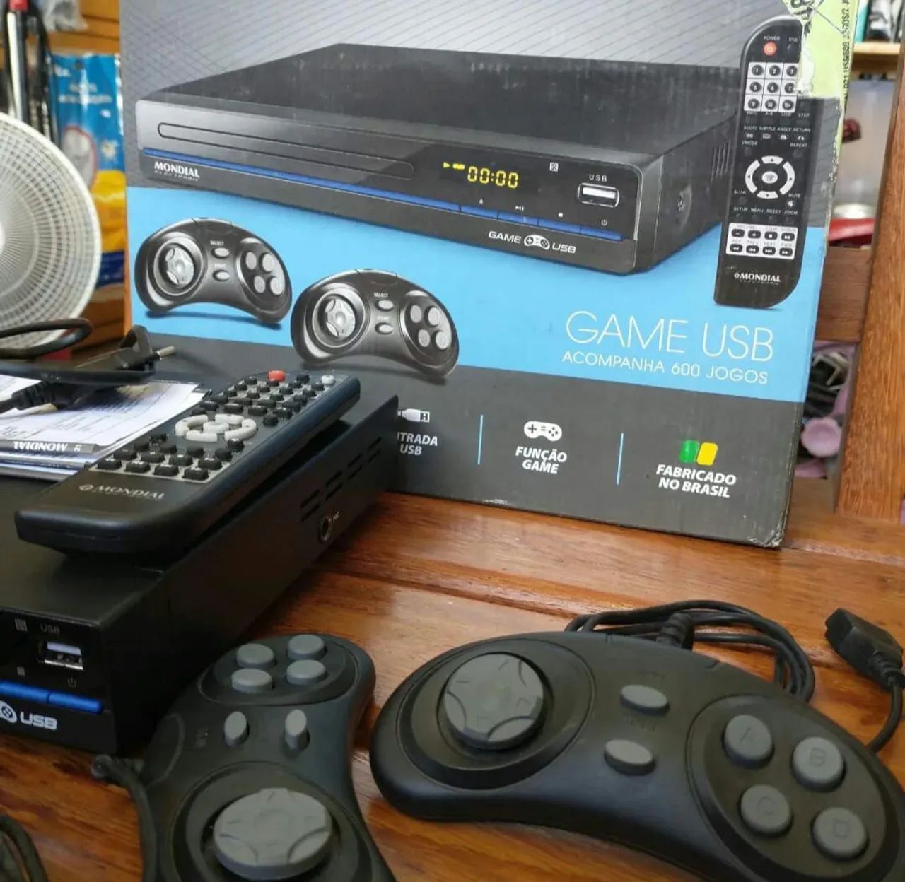 Dvd player gamer mondial D-21 usb blqck line + karaokê + 600 jogo retrôs - Foto 5