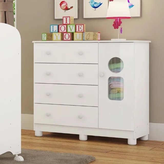Comoda Infantil Tedy Peroba 100% MDF  - Foto 2
