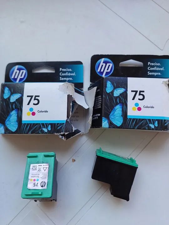 Cartucho HP colorido usado funciona  - Foto 3