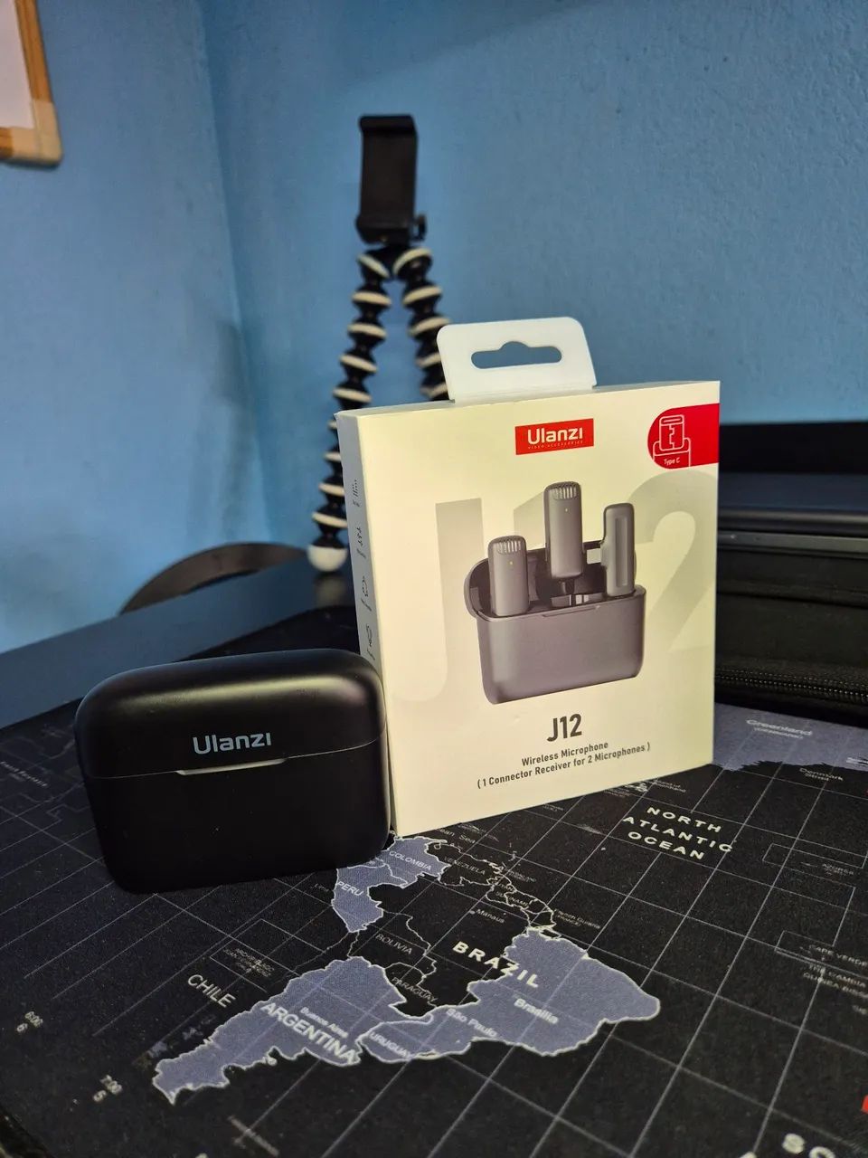 Microfone Sem Fio Ulanzi J12 P/ Android Tipo C 2 Mics63824118367875122