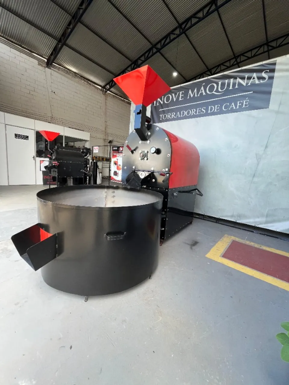 Torrador de café e grãos 200 litros (60kg) com resfriador