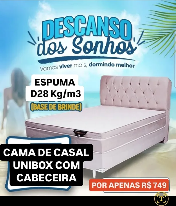 Cama box com cabeceira - Oferta de Fábrica