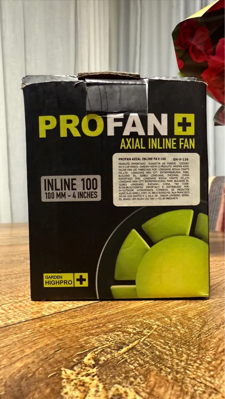 Exaustor Axial Inline Profan 100mm