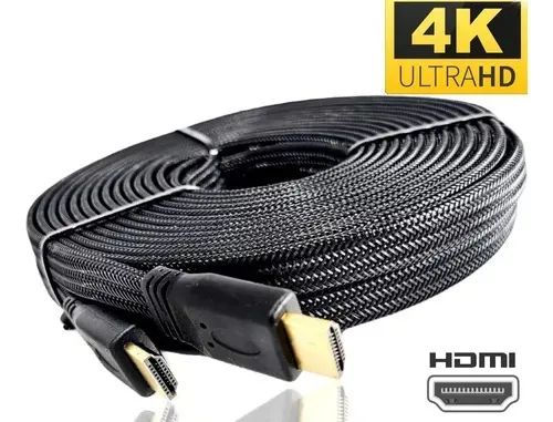 Cabo Hdmi 10 Metros Flat Malha Blindado Full Hd Para Tv Game Pc Not - Foto 4