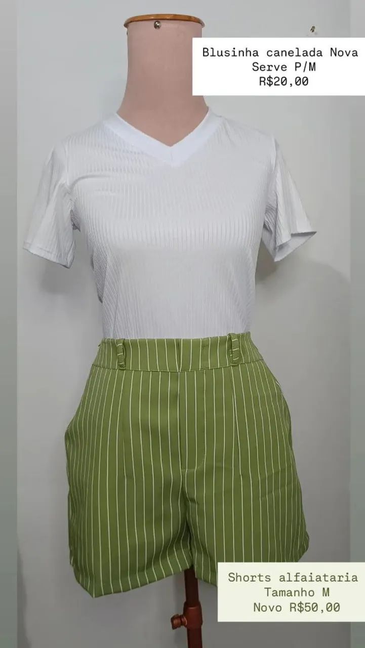 Shorts alfaiataria novos - Foto 2