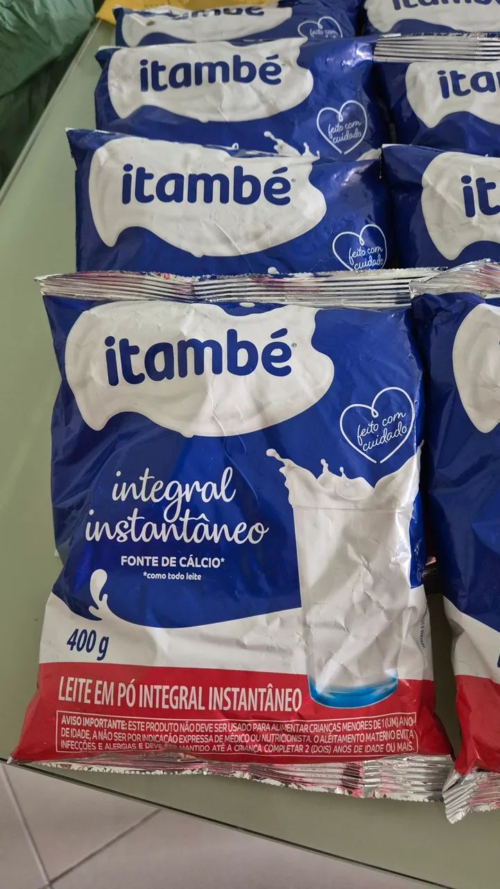 Leite em Pó Integral Instantâneo Itambé - 400g - 8 pacotes - Foto 2