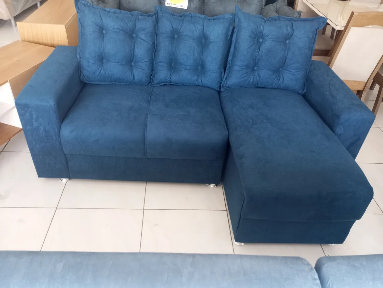 Preço bom Demais!! Sofá Chaise com Almofadas+Frete grátis!!