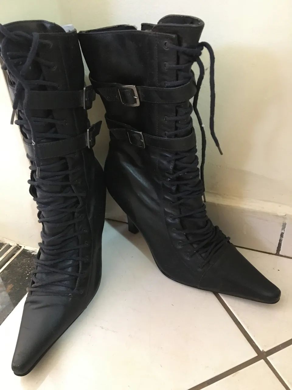 Bota cano médio ?COURO LEGÍTIMO? N° 37 - Foto 3
