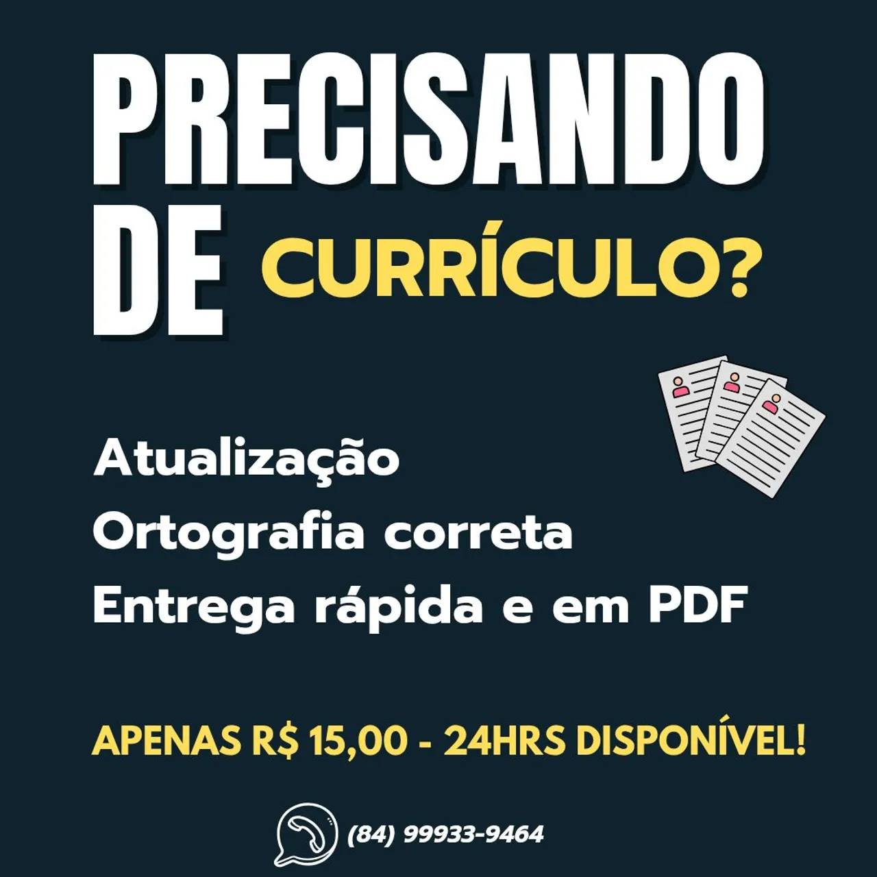 FAÇO SEU CURRÍCULO!