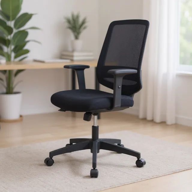 Cadeira de Escritório Diretor Tela Turim Cor Preto Conforto Ergonômico Modelo 34005 - Foto 4