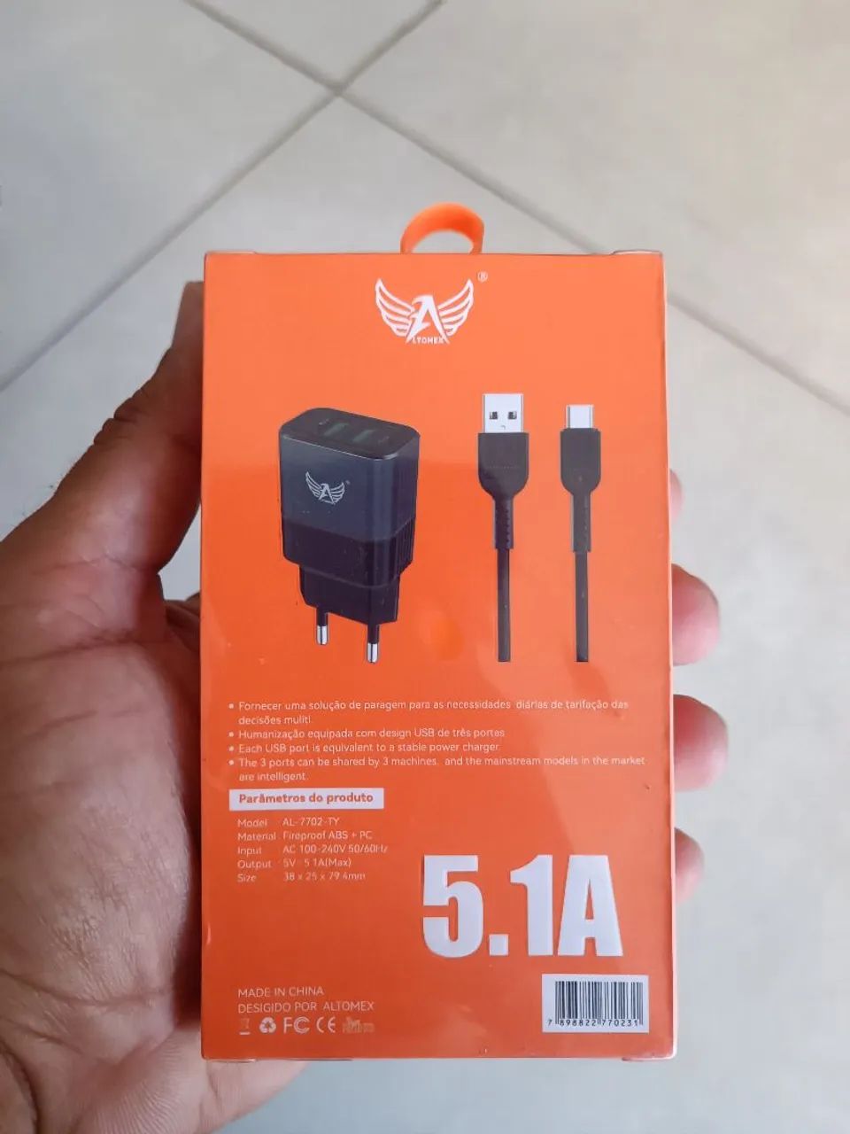 Carregador de Celular Typo C - 5.1 Turbo - Foto 2