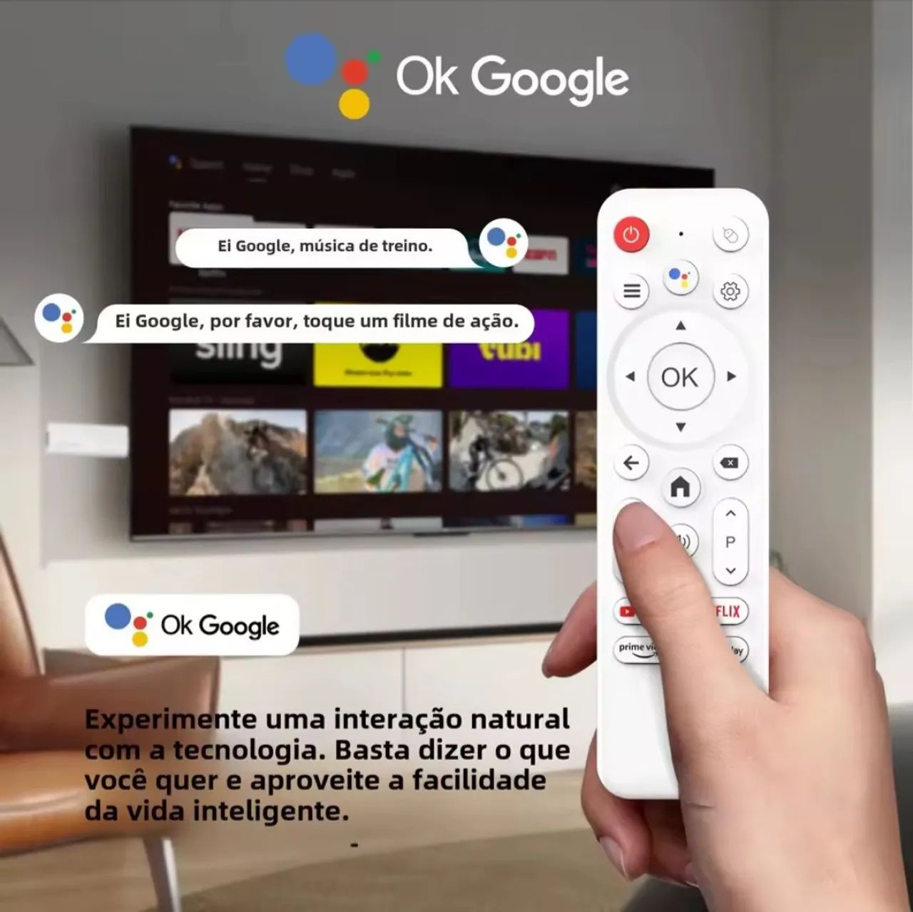 Oficial TV Stick h96MAX Android tv + comando de voz - Foto 3