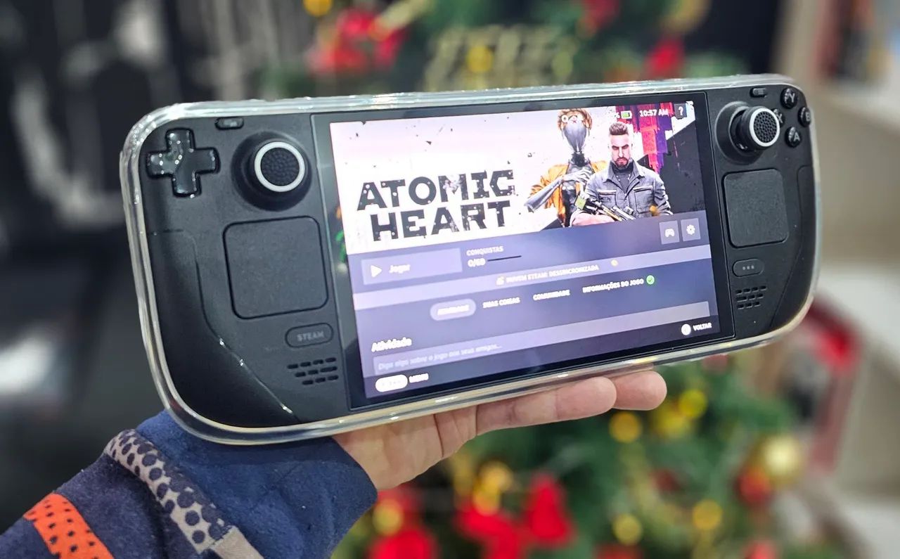 Steam Deck Oled + 2TB + Capa protetora + Película e Grips! ZERADO