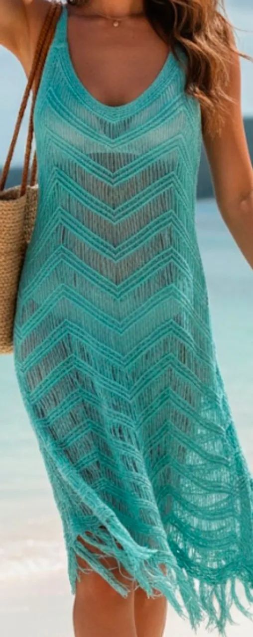 Vestido renda azul tamanho p
