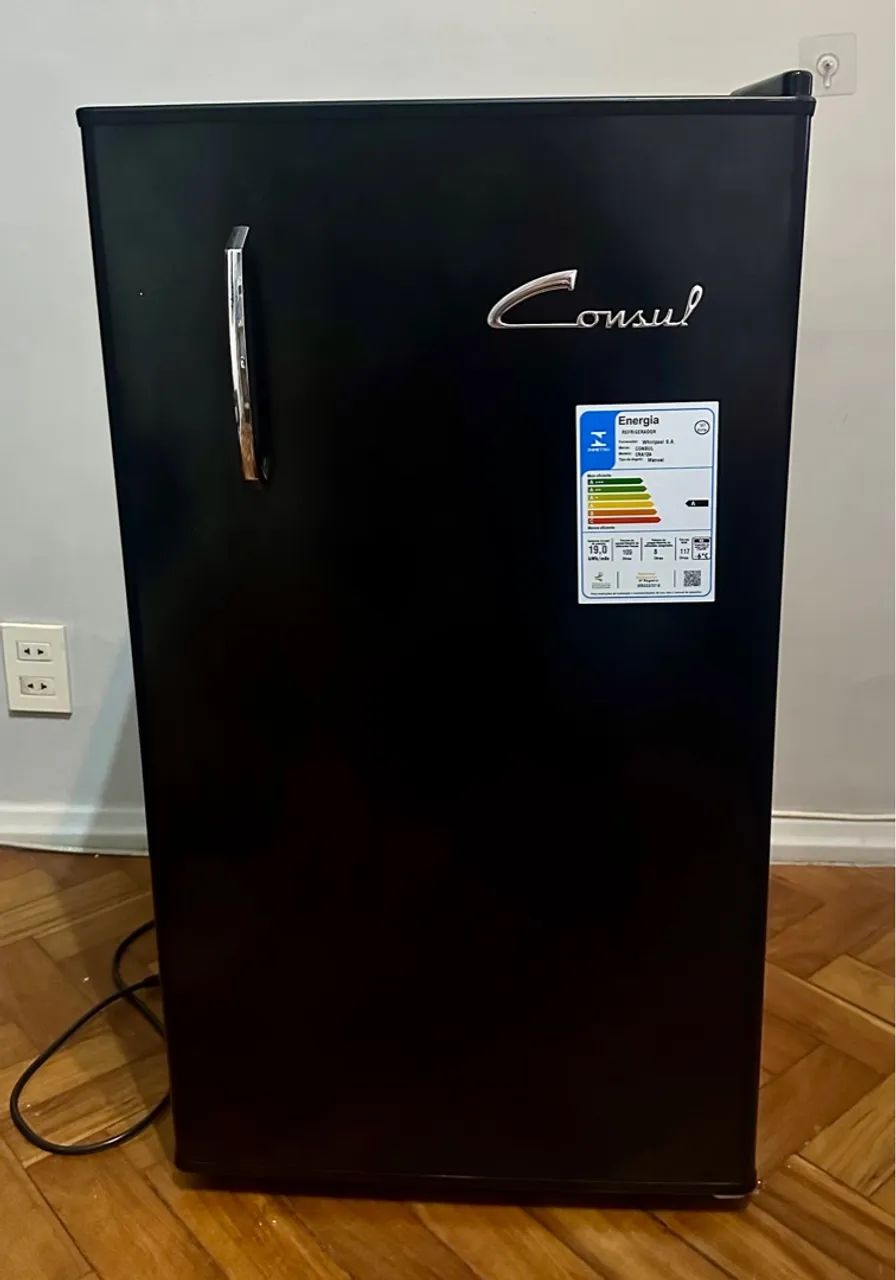 Frigobar Consul 120L Preto Retrô 