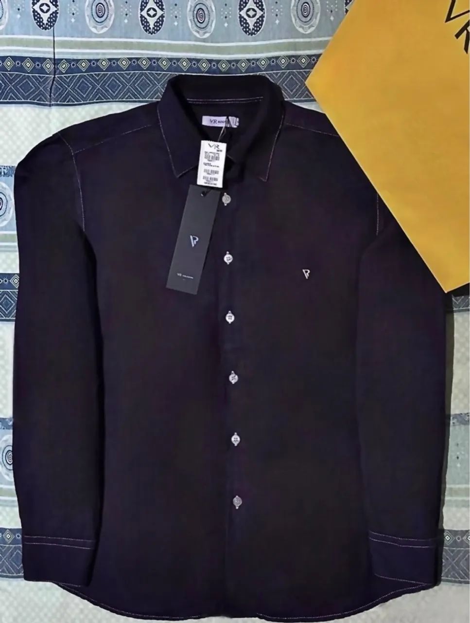Camisa Social VR Collezioni. Nova, cor Azul Índigo. - Foto 2