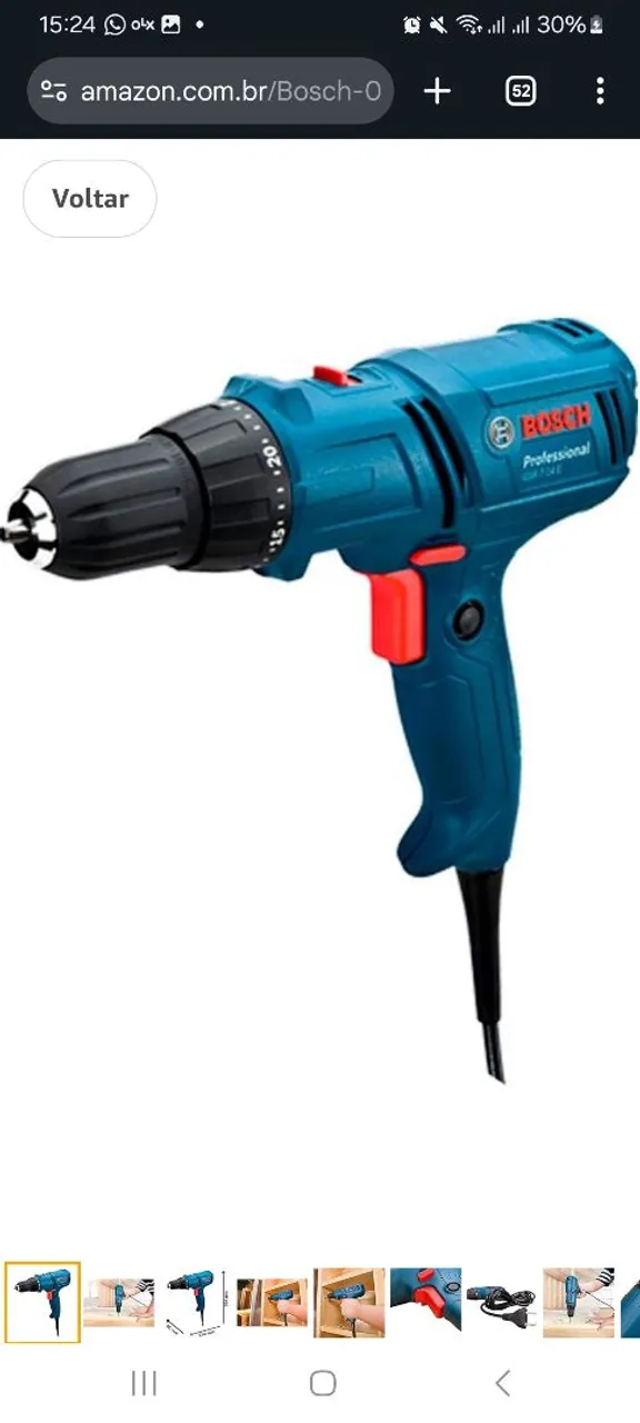 Parafusadeira/Furadeira Bosch GSR 120-LI - 12V - Profissional