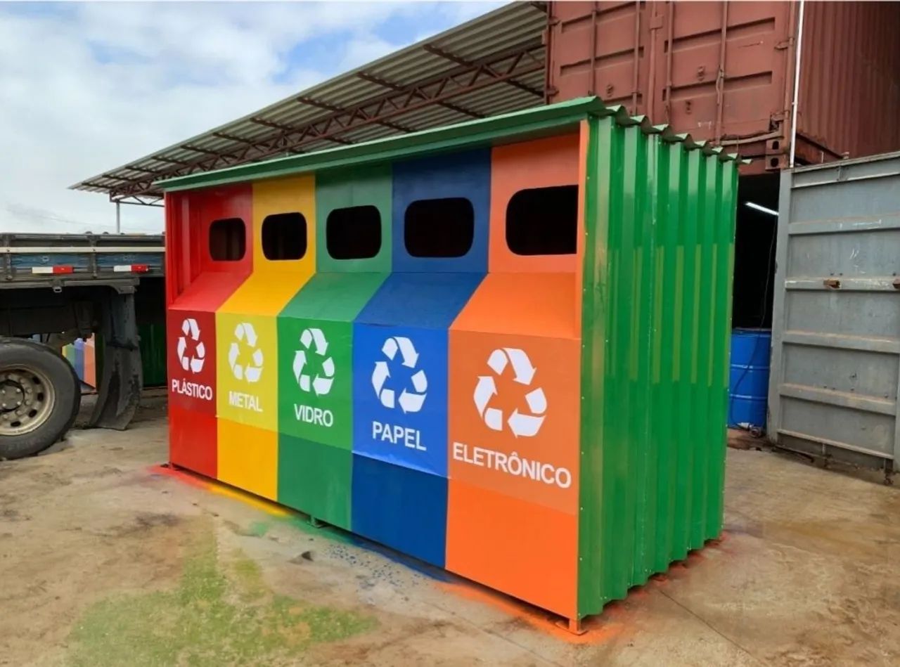 Lixeiras de coleta seletiva container  - Foto 4