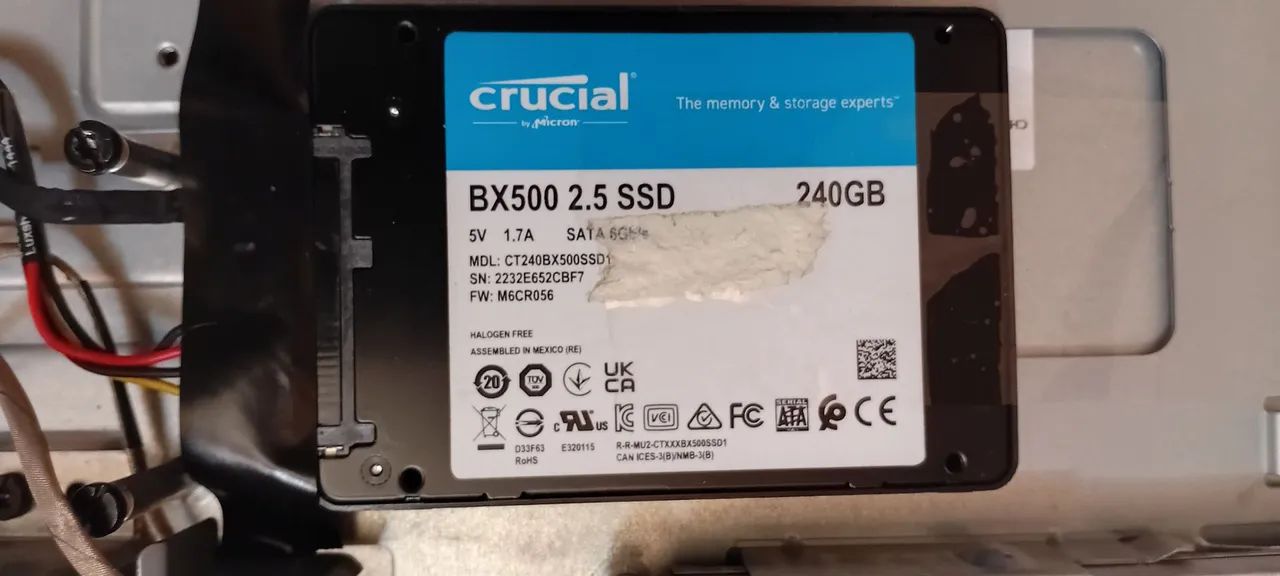 Ssd 240gb Crucial - Used64312627391746120