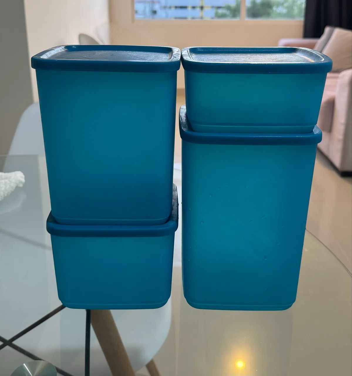 Kit Refri Line TUPPERWARE Quadrado 4 Peças