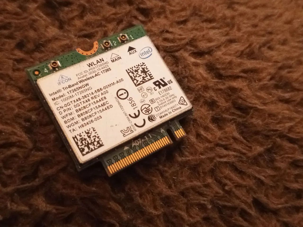 Placa de Rede Wireless Intel Tri-Band 17265NGW