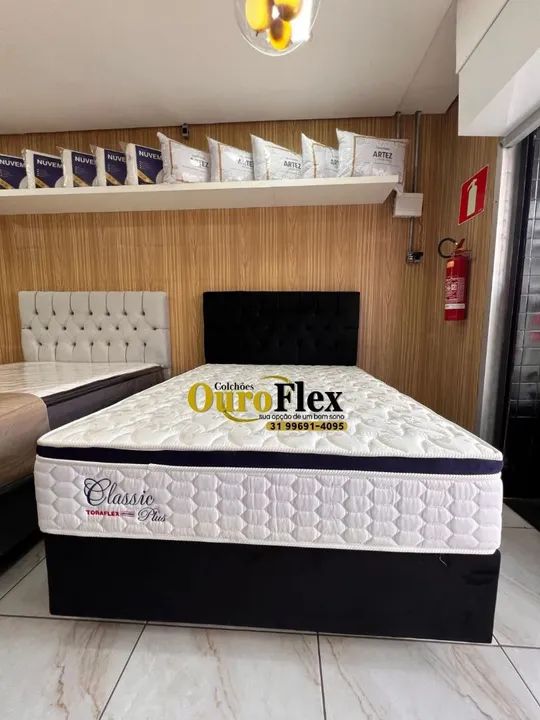 Colchão molas ensacadas Classic Plus  + Box Casal 