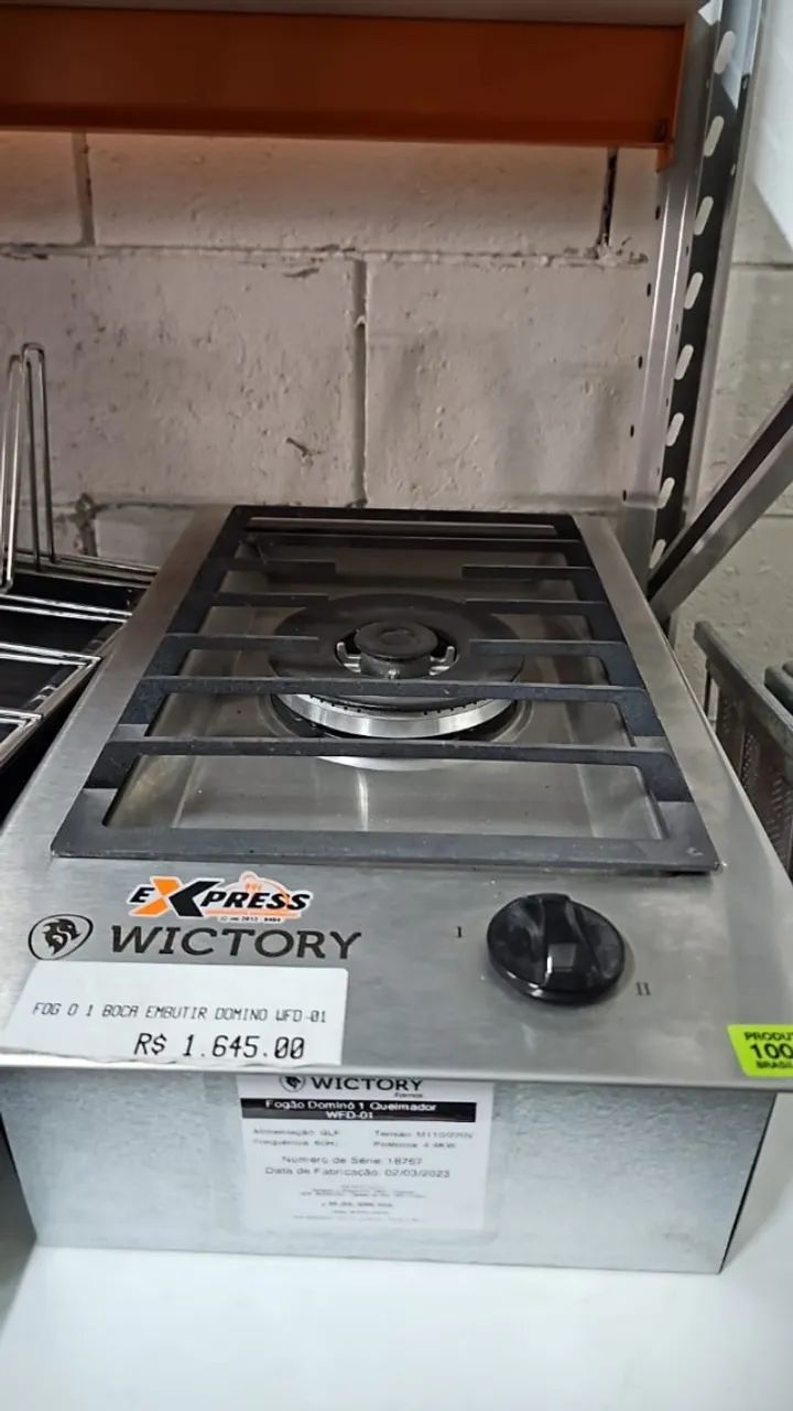 fogão eletrico de embutir dominó 1 boca Wictory (IRIS)