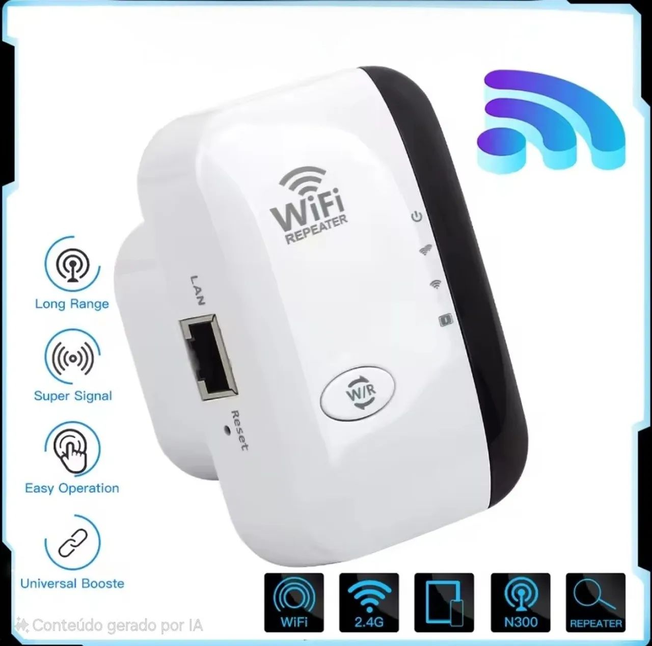 Repetir de Sinal Wi-Fi 300mbps 