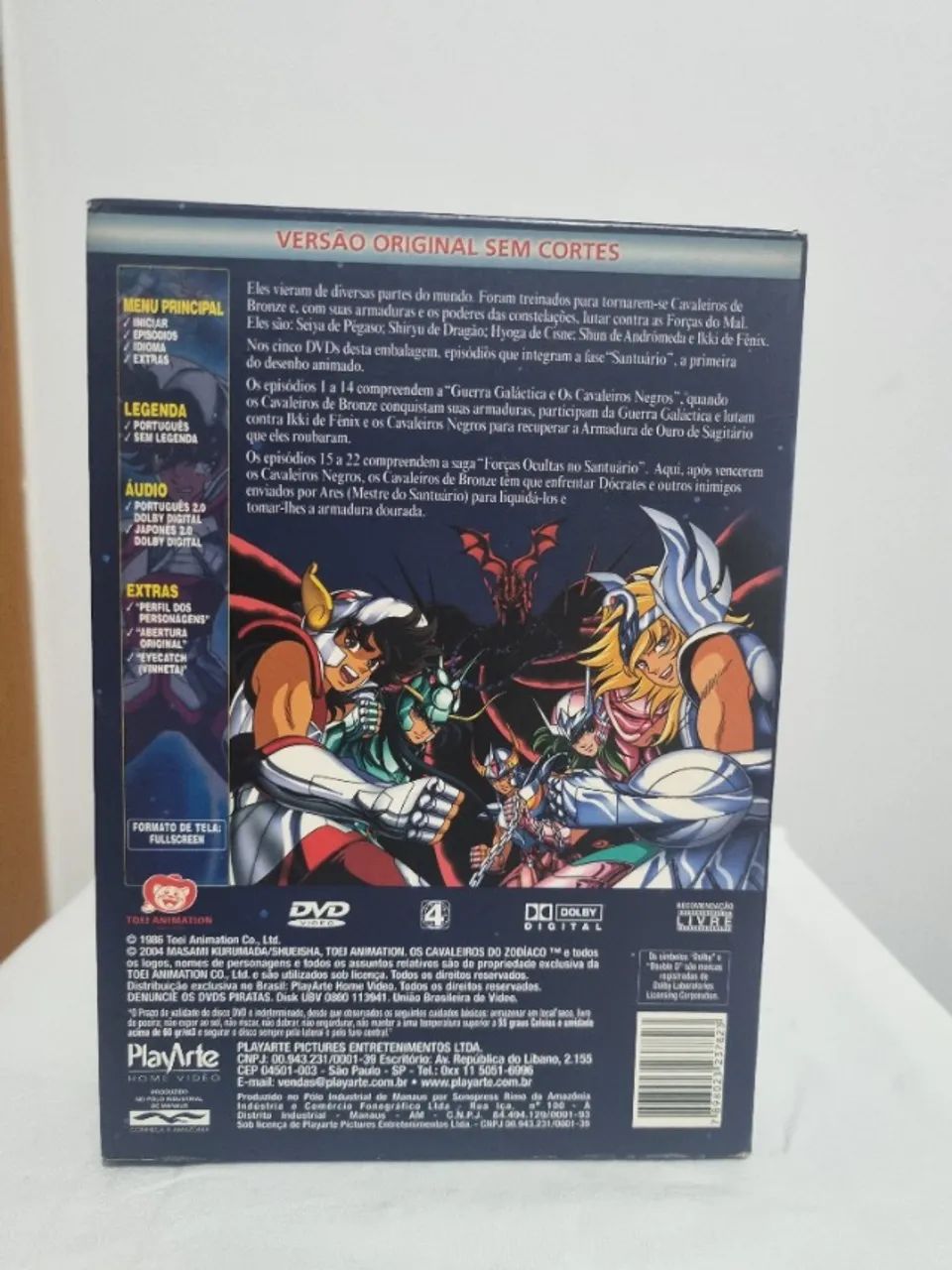 Box Dvd Os Cavaleiros Do Zodíaco Saga Clássica 1 A 5 - DVD, Blu