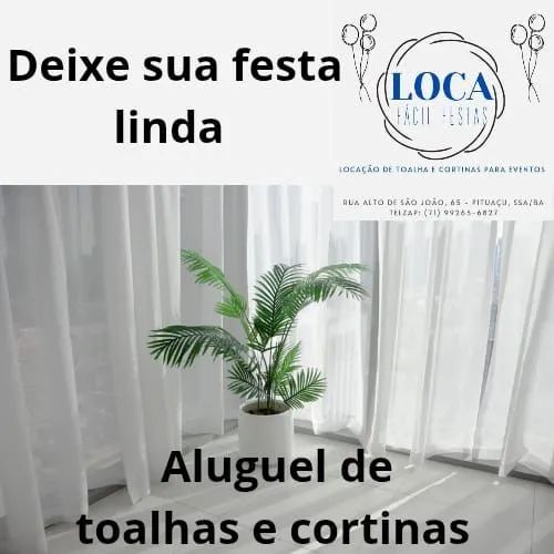 Aluguel de toalhas e cortinas festa  - Foto 3