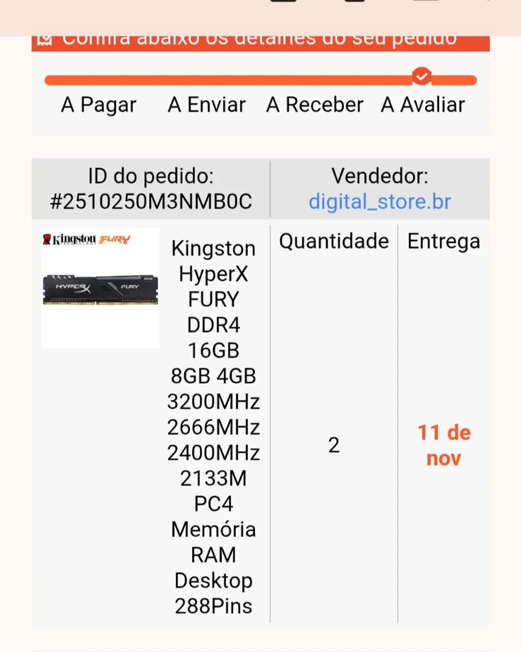DDR4 RAM Memory64385501529217122