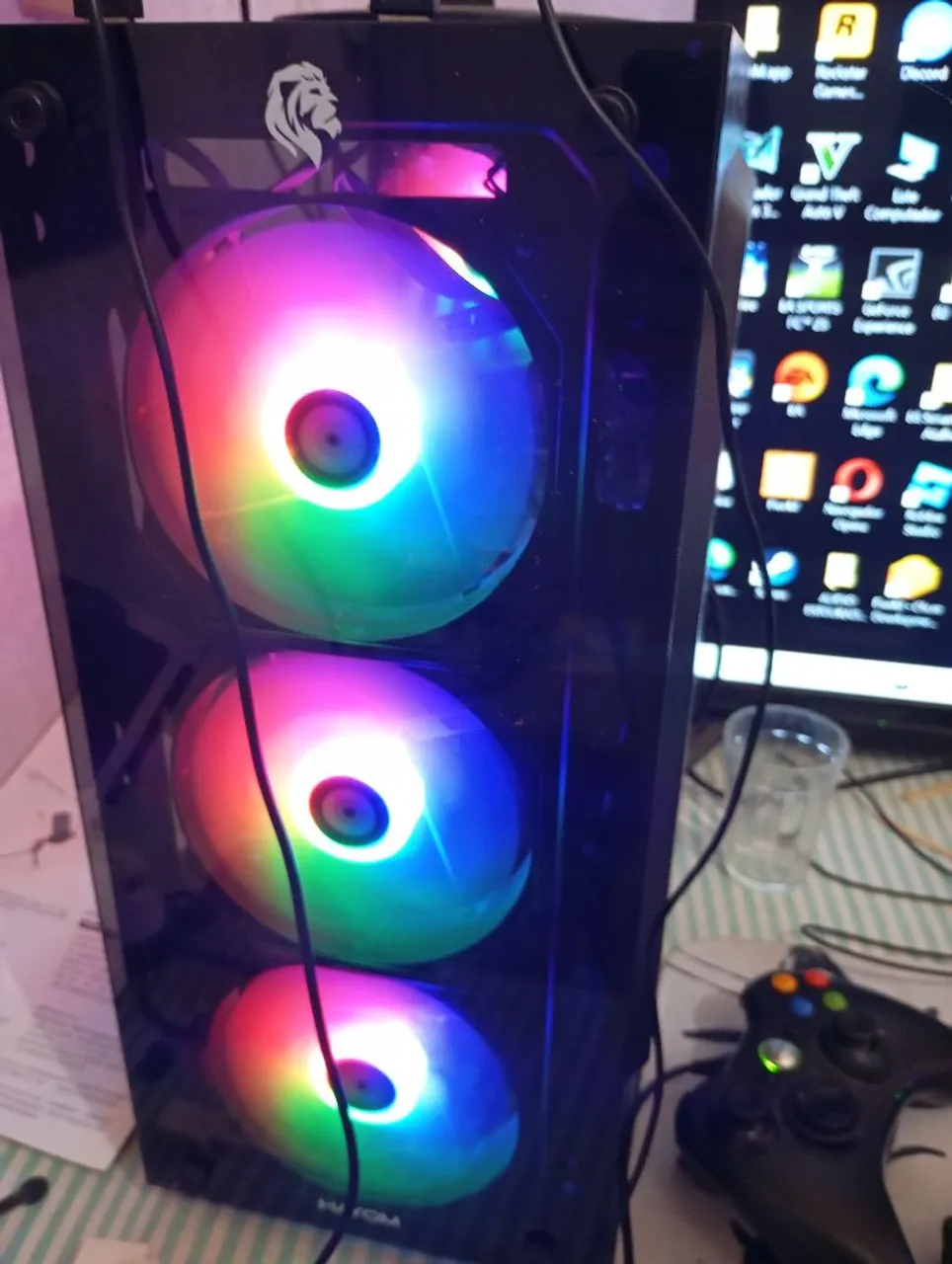 PC Gamer RGB com Fans RGB - COMPLETO COM ACESSÓRIOS - LÊ A DESCRIÇÃO