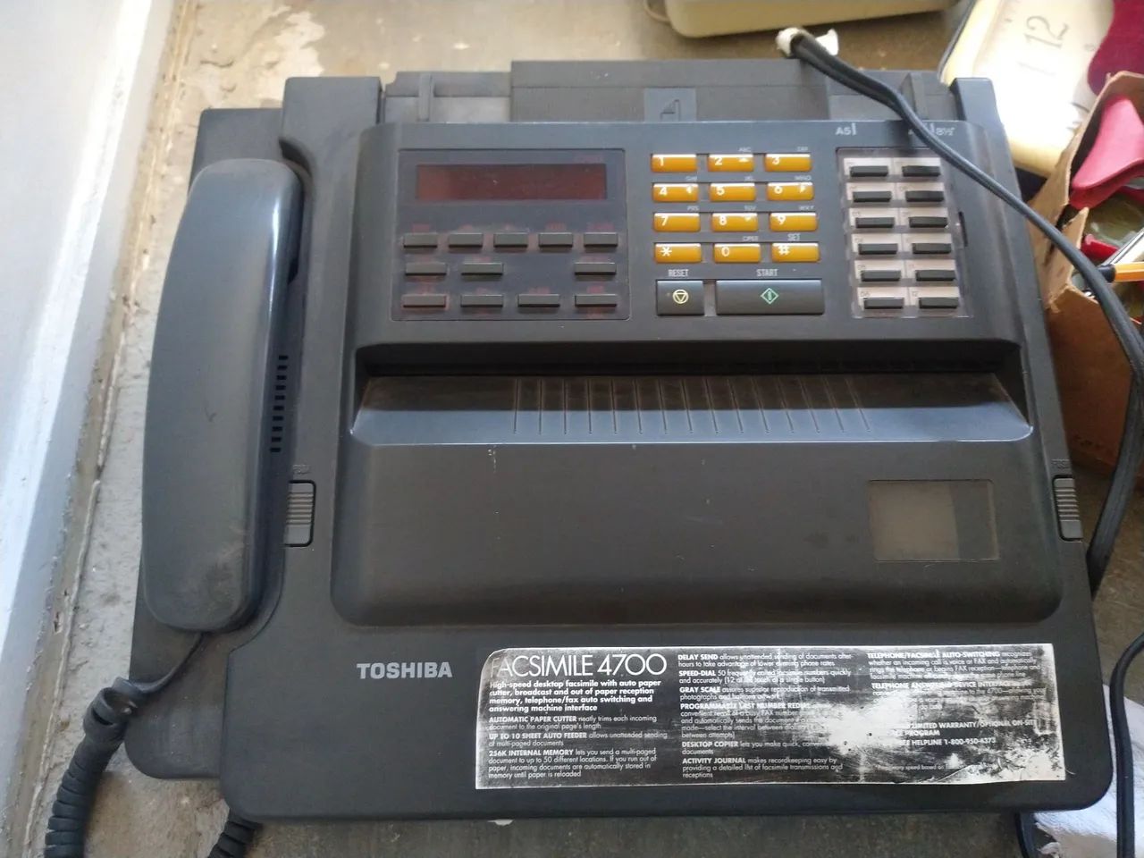 Fax Toshiba 4700 (antiguidades) - Foto 2