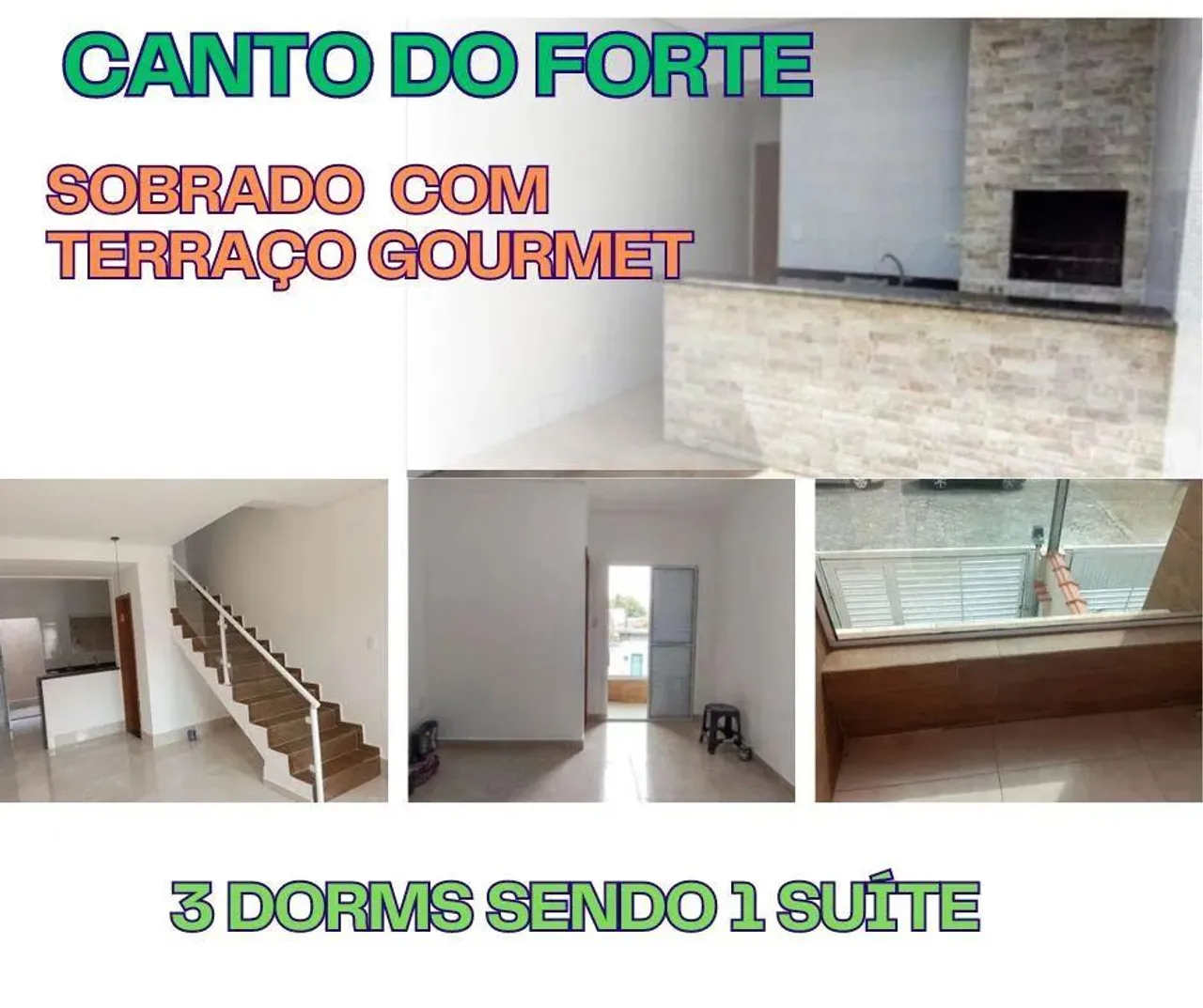 Sobrado para Venda em Praia Grande, Canto do Forte, 3 dormitórios, 1 suíte, 1 banheiro, 1