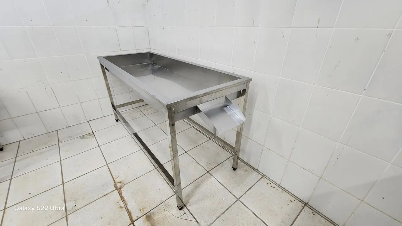 Mesa inox  industrial pesagem e embalagens - Foto 2
