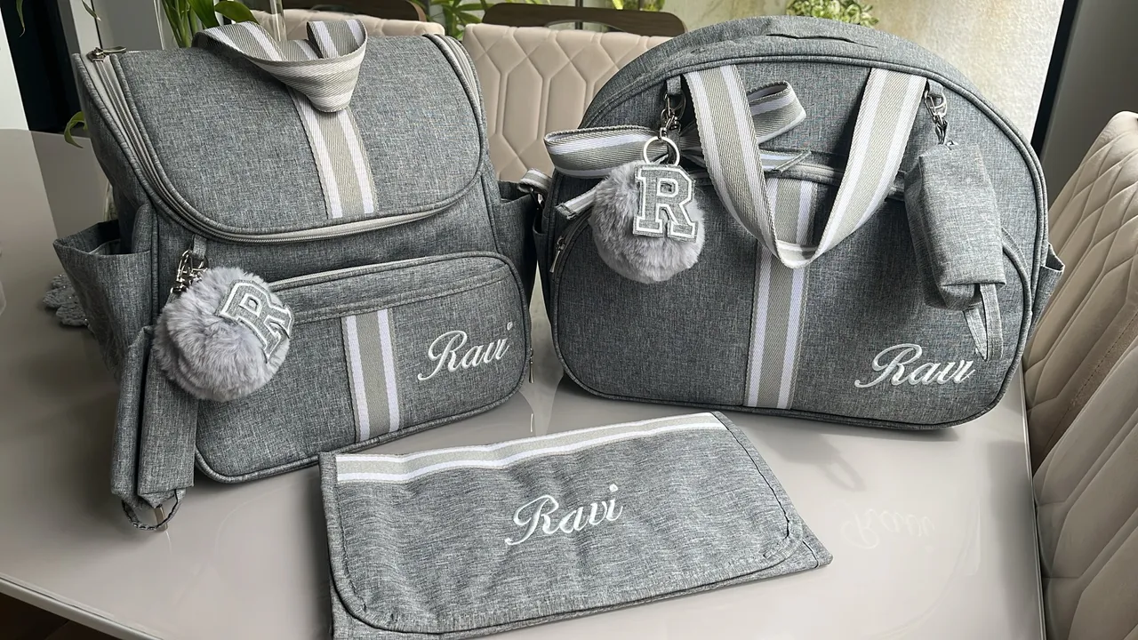 Kit de bolsas maternidade personalizadas Ravi