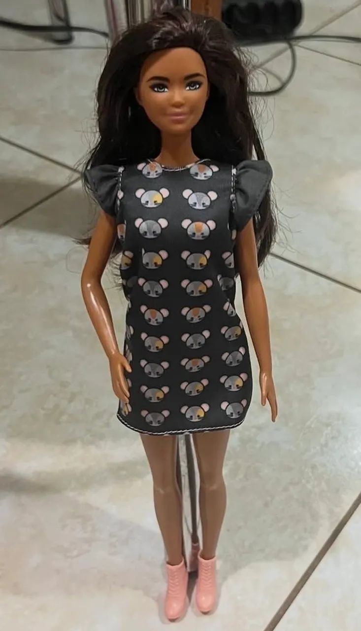Vestido de boneca com estampa de ratinhos - Foto 5