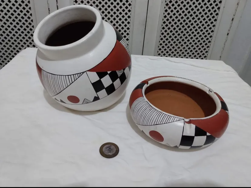 Vaso e Cinzeiro Ateliê João Uchôa usados Ler Descrição